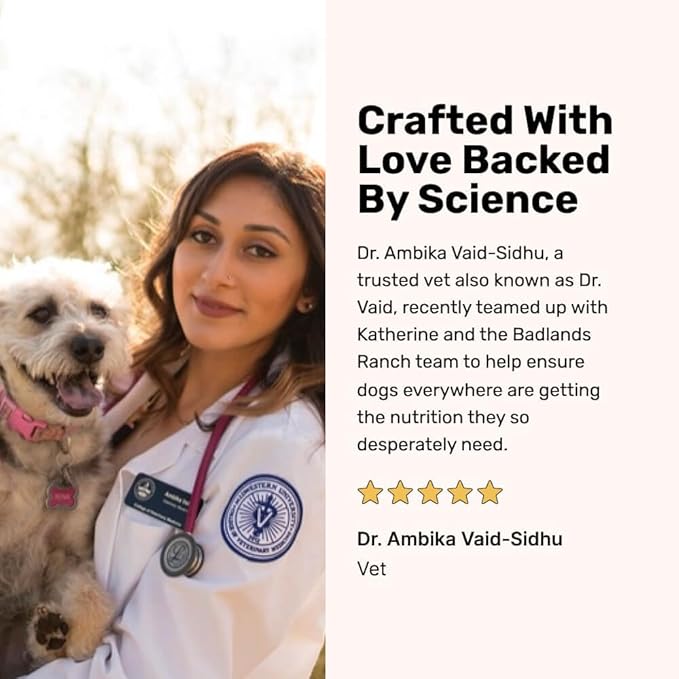 BADLANDS RANCH by Katherine Heigl- Superfood Complete, Air-Dried Adult Dog Food - High Protein, Zero Fillers, Superfood Nutrition (64 Ounce (Pack of 4), Lamb & Venison)