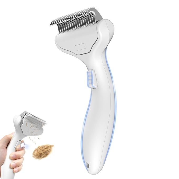 Undercoat Shedding Brush for Dogs & Cats – Professional Deshedding & Dematting Tool – Grooming Comb for Long Hair, German Shepherds & All Pets