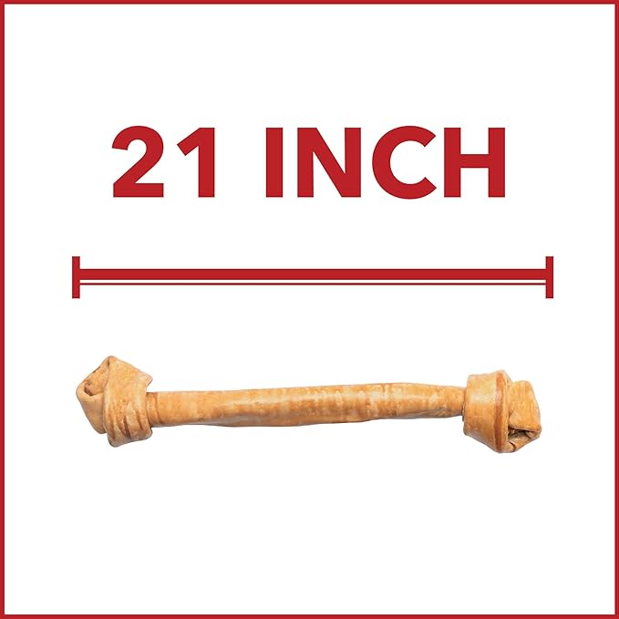 Pet Factory American Beefhide 21" Knotted Bone Dog Chew Treat - Chicken Flavor, 1 Count/1 Pack