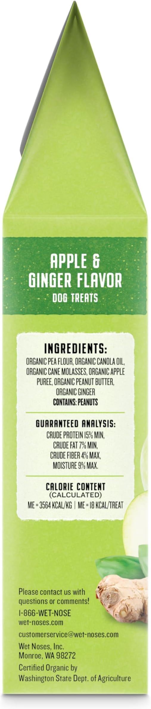 Grain-Free Organic Crunchy Dog Treats – for All Pet Sizes, Breeds – All-Natural Puppy Treat – 100% Human-Grade – Delicious Snacks for Dogs – 14 Oz., Grain Free - Apple Ginger, 2 X 14oz Box