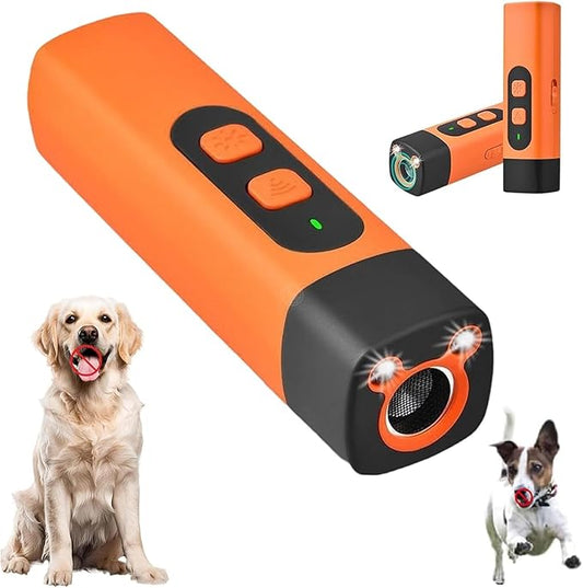 Dog Bark Deterrent Device, Anti Barking Devices for Dogs, Indoor Outdoor Use Rechargeable, Dog Bark Deterrent Device with LED Flashlight, Suitable for Training to Improve Bad Behavior