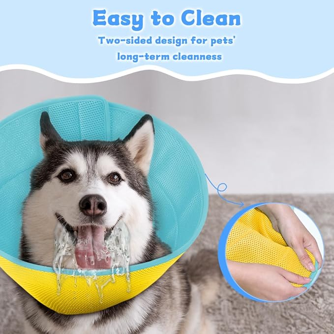 Inspack Soft Dog Cone Collar Alternative, E Cones for Medium Small Dogs/Cat to Stop Licking After Surgery, Neuter Recovery Ecollars of Shame Alternatives, Comfortable Paws Comfy Elizabethan Collars