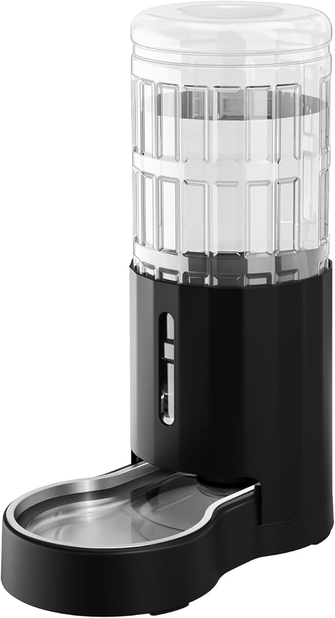 CZPET Automatic Dog and Cat Water Dispenser with Stainless Steel Bowl Gravity Waterer,100% BPA-Free,Large Capacity and Drinking Area Noise-Free for Pets