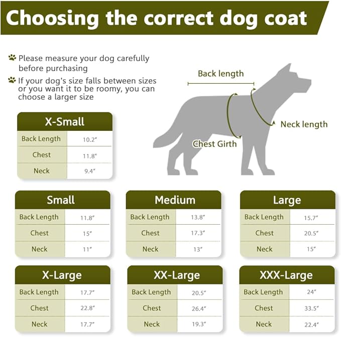 Fleece Hoodie, Windproof Waterproof Coat, Winter Warm Jacket, Cold Weather Pet Apparel Clothes Vest for Small Medium Large Dogs (XL, Green)