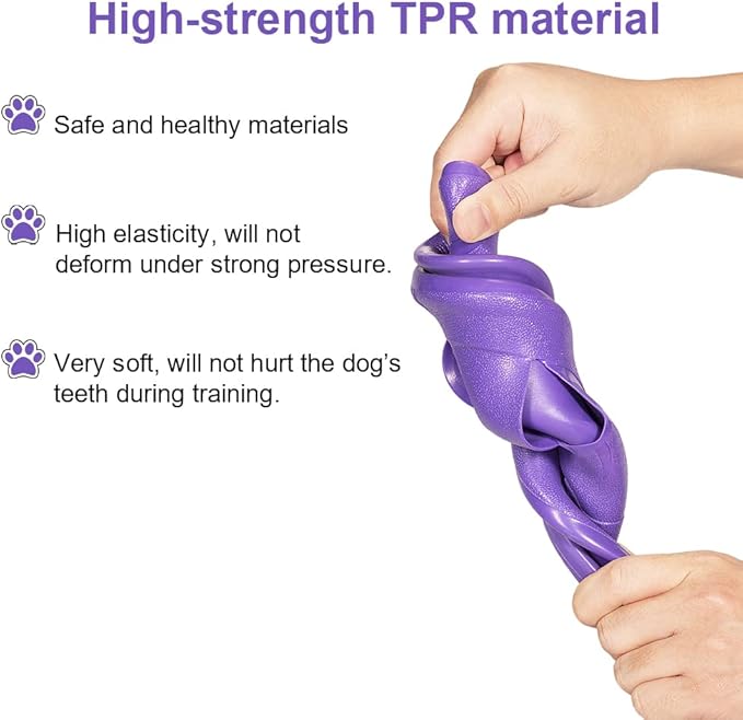 Indestructible Dog Flying Disc, Interactive Dog Flyer Toys, Soft Lightweight Catch and Fetch Toys for Medium Large Dogs, Floats in Water & Safe on Teeth, 9 inch (Large, Purple)