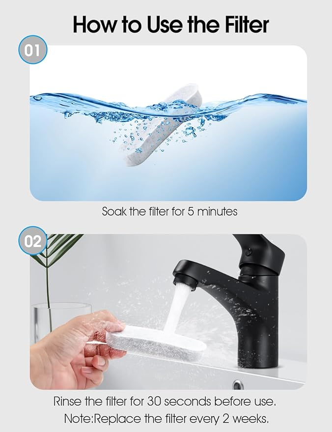 Dog Fountains by WOPET, 4 Pcs Pet Water Fountain Filters for W600 Dog Fountain, Large Water Fountain Filter Replacement