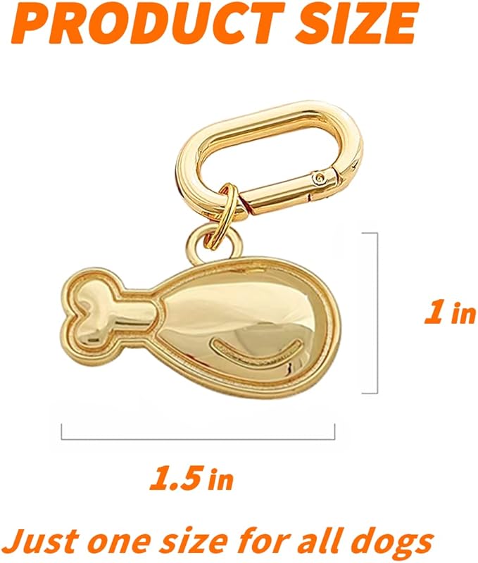 Dogs ID Tags Personalized Double Sided Deep Engraved Cat & Dog Collar Charm Drumstick Balloon Shape Brass