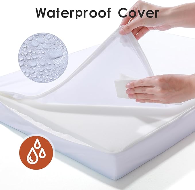 Orthopedic Dog Beds Large Sized Dog, Memory Foam Pet Bed for Medium and Large Dogs, Removable and Washable Microsuede Cover, TPU Waterproof Liner, Nonskid Bottom, 44x32x6 Inches, Dark Grey