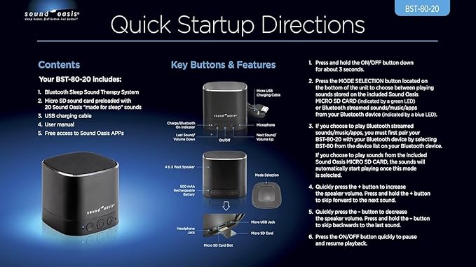 Sound Oasis Pet Bluetooth Sound Machine, 20 Dr Developed Calming Sounds to Soothe, Relax, Separation, Anxiety, Stress Relief, Sleep for Canine, Puppy, Dog, Cat for Storms, Fireworks, Barking, Travel