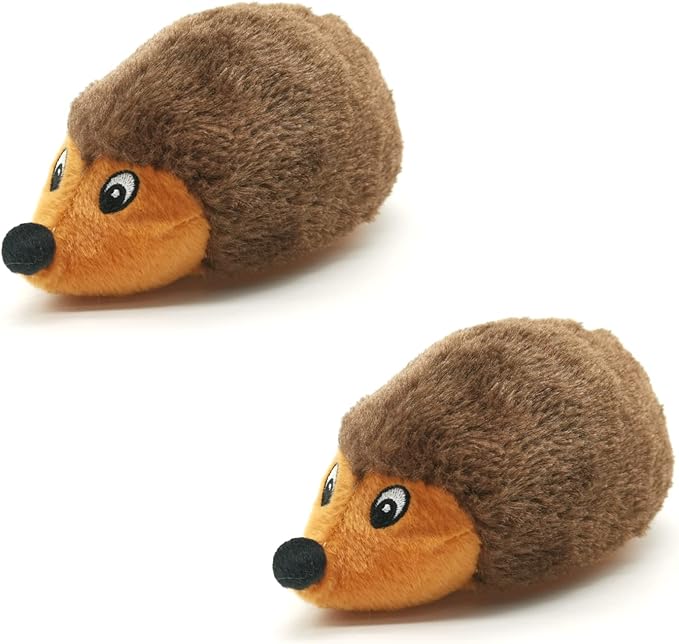 SUNKYPUP Hedgehogz Squeaky Dog Toy, Stuffed Plush Dog Toys for Small Medium Dogs (8 Inch (2 Pack))