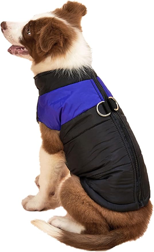 Small Dog Coats Warm Winter Jackets for Small Medium Dogs Puppy Cold Weather Coat Pet Clothes, Blue, Small