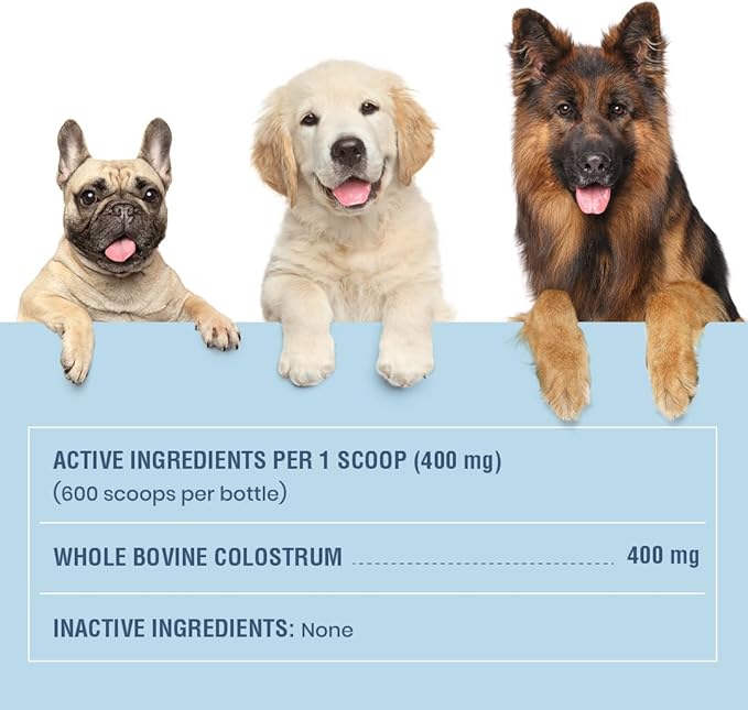 Special Breed Bovine Colostrum for Dogs and Cats, Immune Support Supplement for Allergy and Itch Relief, Grass Fed Colostrum Powder (240 Grams)