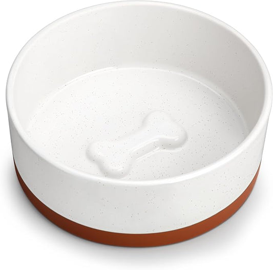 MALACASA Dog Bowls, Ceramic Dog Food and Water Bowls for Medium Size Dogs, 3.5 Cups Capacity Pet Bowl for Medium Dogs (M-3.5 Cups)