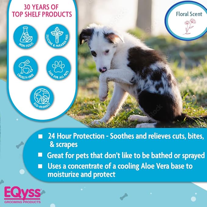 EQyss Micro-Tek Leave-On Pet Gel - Soothe Dry Irritated Skin on Contact, Stops Itching, Scratching, Biting, Licking Hot Spots - for Cats & Dogs (4 oz)