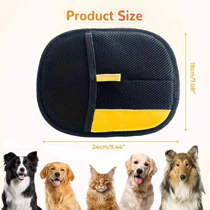 3pcs Pet Hair Removal Glove,Pawbeam Pet Hair Remover for Cats & Dogs,Upgraded Animal Fur Removal Tool, Reusable Cats & Dogs Grooming Gloves for Hair Removal