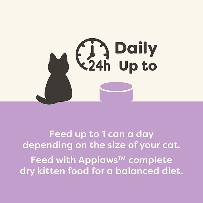 Applaws Natural Wet Kitten Food, Limited and Natural Ingredients, High Protein with No Artificial Additives, Kitten Variety in Broth (16 x 2.47oz Cans)