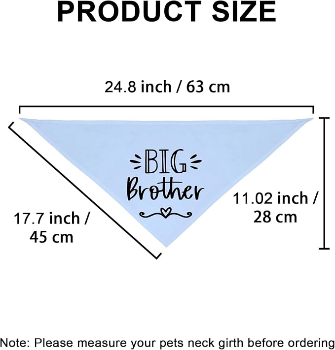 Big Brother Dog Bandanas, Pet Dog Triangle Scarf for Small Medium Large Pet, Baby Announcement Dogs Bandana Pets Scarf (Big Brother)