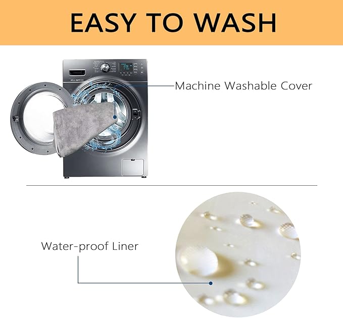 EMPSIGN Stylish Dog Bed Mat Dog Crate Pad Mattress Reversible (Cool & Warm), Water Proof Linings, Removable Machine Washable Cover, Firm Support Small to XX Large Dogs, Grey,XL(41''''*28''''*3'''')