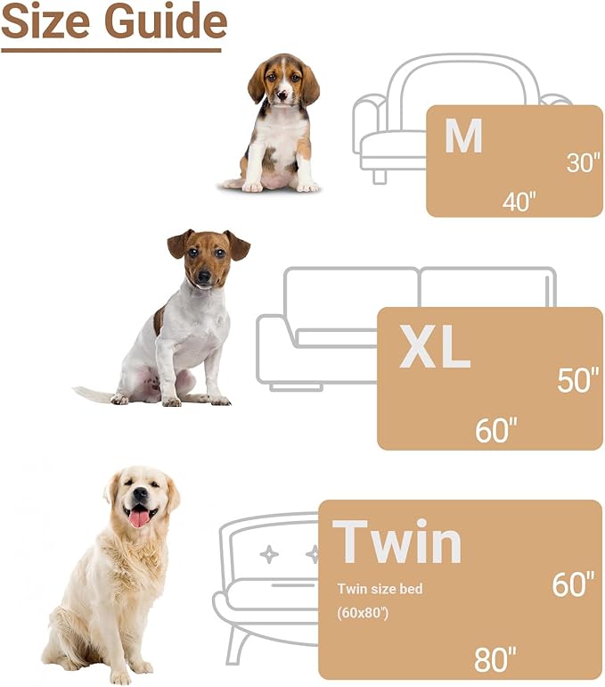 Waterproof Dog Blanket for Medium Dogs - Reversible Washable Pet Blanket, Soft Sherpa Fleece Furniture Protector, Cat Throw Bed Couch, Navy, 30"x40"