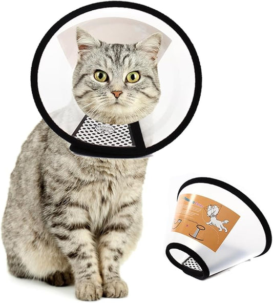 Plastic Pet Recovery Collars & Cones for Dogs and Cats After Surgery Adjustable Dog Neck Cone Surgical Elizabeth E-Collar Prevent Biting and Stop Licking Wound (XXS)