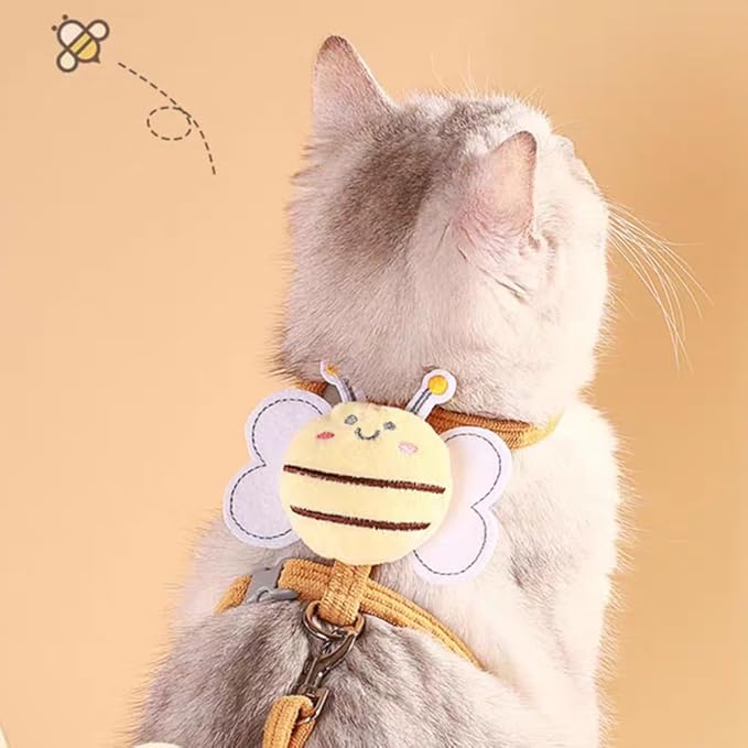 Cat Harness and Leash Set, Cat Harness Escape Proof, Rabbit Harness and Leash Set, Costumes for Cats and Bunny (A, Small)