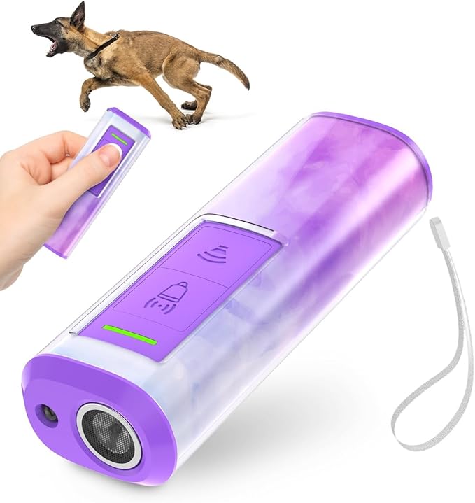 Dog Bark Deterrent Devices with 23FT Range – Ultrasonic Bark Control for Small Medium Large Dogs, Safe & Effective Portable Anti Barking Device for Women Indoor Outdoor Use