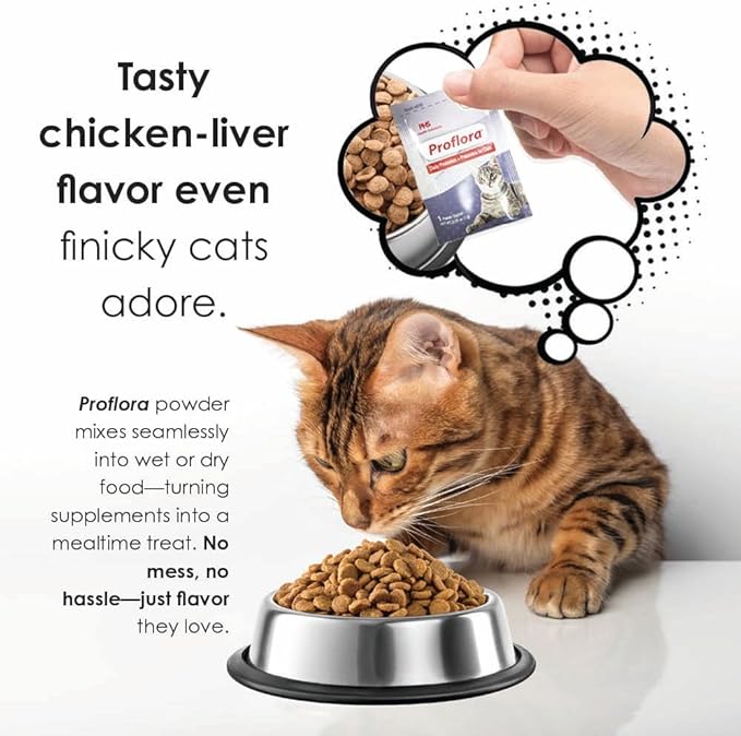Probiotics for Cats-Complete Gut Health & Immune Support. Easy to Use Digestive Multi-Strain Probiotics. Easier Diet Transitions, Healthier Skin & Coat & Helps Treat Diarrhea. 30 Packets.