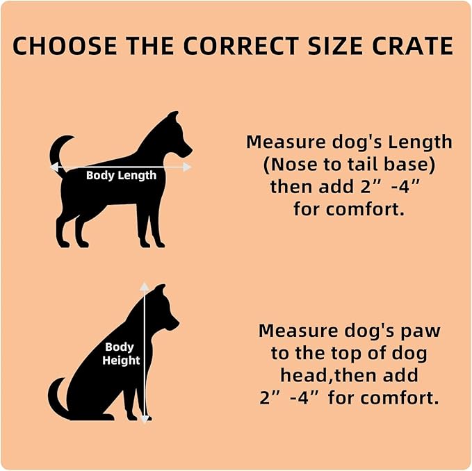 42in Heavy Duty Dog Crate, Rust-Resistant Folding Metal XXL Dog Cage Suitable for Medium to Large Dogs, New Upgrade Single-Handed Latch with Removable Tray and Wheels