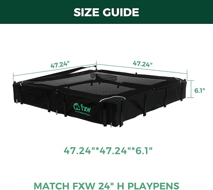 FXW Homeplus Unleashed Indoor Dog Playpen - Stress-Free and Safe Play, Heavy Duty 24 Inch 8 Panels with Playpen Cover for Puppy and Small Dogs, White│Patented
