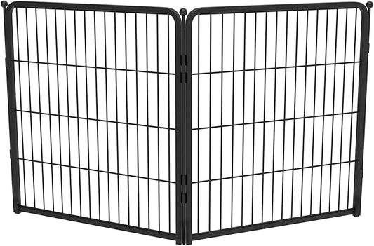 FXW Acrylic & Metal Unleashed Indoor Dog Playpen - Stress-Free and Safe Play, Heavy Duty 32 Inch 2 Wire Panels Dog Pen for Small and Medium Dogs, Black│Patented