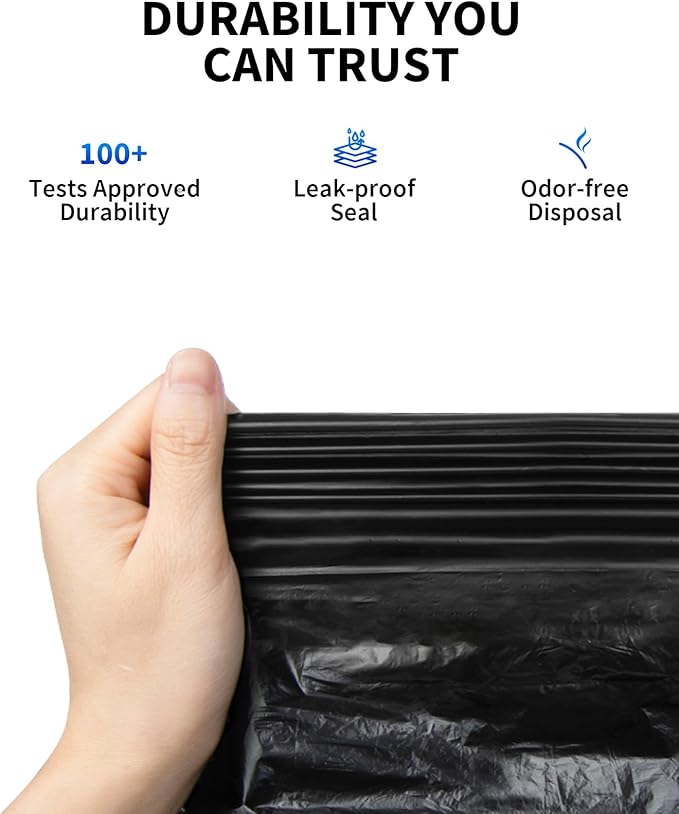 PETKIT Trash Bag Refill Rings for Purobot Ultra Auto-Packing Self-Cleaning Cat Litter Box, Leak-Proof Replacement Waste Bags, Long-Lasting Trash Bags -4 Packs