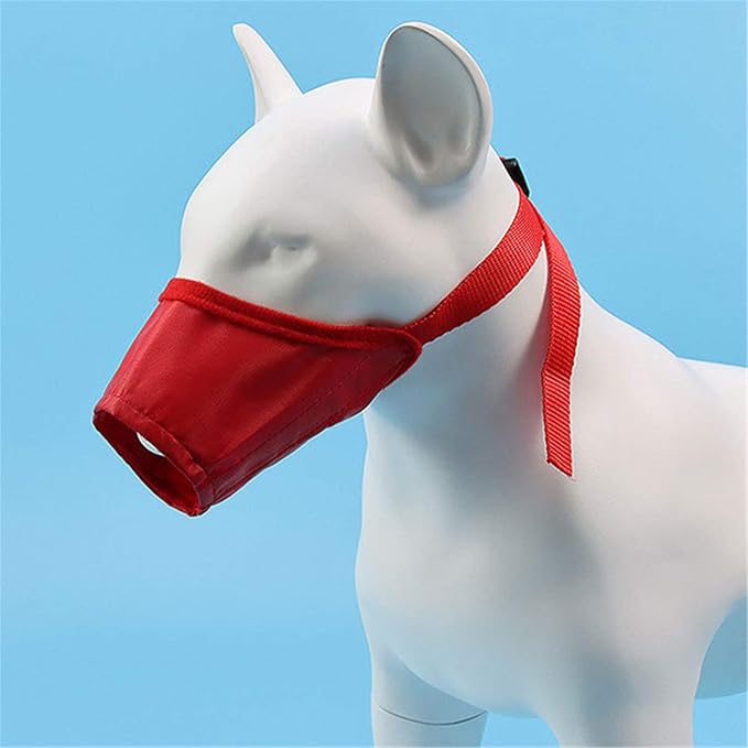 Dog Muzzles Suit - 7PCS Dog Muzzles Adjustable Quick Fit pet Muzzle Prevent from Biting Barking and Chewing for Small Medium Large Dogs (Red #)