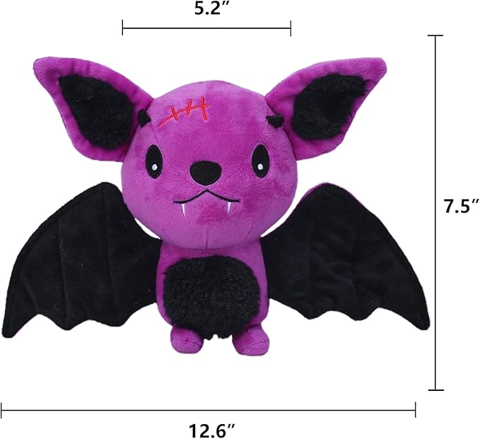 Blnboimrun Halloween Dog Toys for Aggressive Chewers, Squeaky Plush Bat with Crinkle Paper, Durable Interactive Chew Toys for Small, Medium & Large Dogs, Indoor Outdoor Play Pet Gift