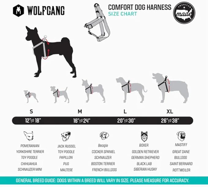 Wolfgang Heavy Duty Adjustable Dog Harness, Pull-Tested to Over 800 lbs for Walking & Training, ShatterShapes Print, Large