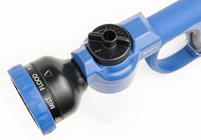 10-Pack Corvid Adjustable Nozzle with Soap Dispenser, 8-Pattern Spray Hose Nozzle for Cleaning Cars, House, and Pets - Lightweight Plastic Design