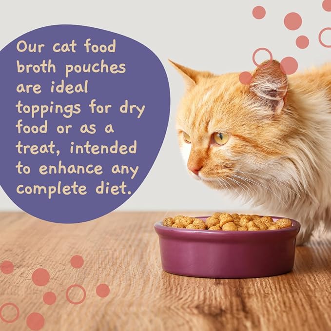 MOOCHIE Grain Free Creamy Seafood Multipack Cat Broth - Real Salmon, Shrimp, Kanikama - No Artificial Flavors or Preservatives - 16 x 1.4 oz Pouch