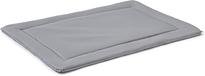 Cybarmour Chew Proof Dog Crate Pad - Outdoor Indestructible Dog Bed - Tough - Potable - Machine Washable - Water & Dirt-Resistant - Jumbo Breeds & Fits 54-Inch Crate - 53"x35", Limestone