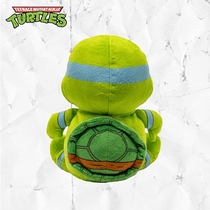 design LAB, Inc. Teenage Mutant Ninja Turtle Official Merchandise | TMNT Toys Squeaky Plush Dog Toy | Leonardo | Stuffed Animal Turtle Squeaks for Interactive Play