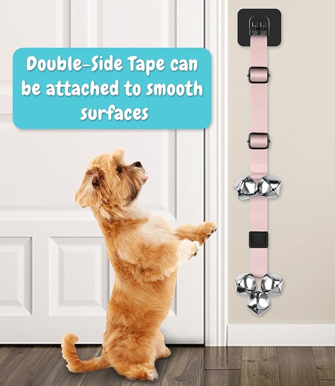 COOYOO Dog Doorbells, Adjustable Potty Training Dog Bells, Upgraded for Training Your Puppy The Easy Way, Premium Quality Housetraining Hanging Bell-5 Extra Large Loud 1.5 DoorBells