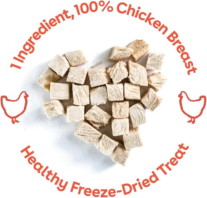 Pupford Freeze Dried Chicken Breast Treat for Dogs & Puppies - Healthy, Natural, Single Ingredient Dog Treats - Made in USA (5.75 oz)