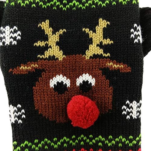 Mikayoo Dog Christmas Sweater - Cat Holiday Sweaters, Legless Design Keep Warm and Move Freely, Holiday Festive Sweater for Small Dogs or Cats (Black Deer S)