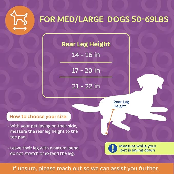 Walkin' Wheels Dog Wheelchair - for Med/Large Dogs 50-69 lbs - Veterinarian Approved - Dog Wheelchair for Back Legs