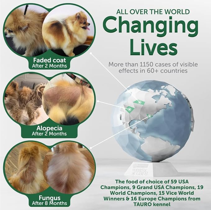 Nature's Protection Superior Care Grain-Free Dry Dog Food - High Protein, Tear Stain Dog Food for All Breeds Red Coated All Life Stages Dogs, Fresh Pet Meal, Lamb, 8.8 lb