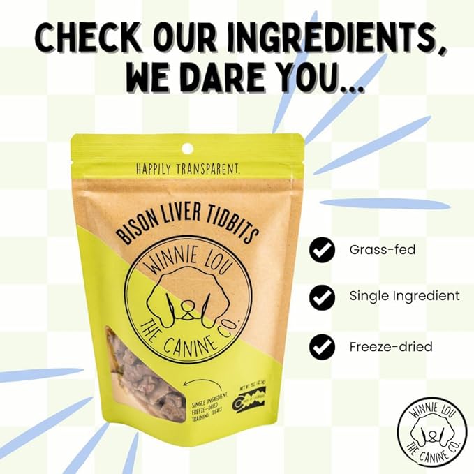 Freeze Dried Bison Liver Tidbits - Single Ingredient, Human-Grade, No Artificial Flavors or Fillers, Perfect for Training (Pack of 1)