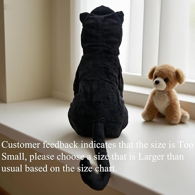 Pet Costume for Small Dogs Cats,Halloween Hoodies Winter Puppy Coat Outfits Funny Pajamas Clothes for Christmas Party,Cat XL