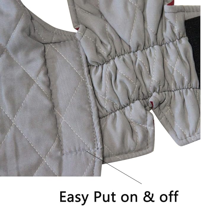 Reversible Dog Coats for Small Dogs Waterproof Warm Puppy Jacket for Cold Winter,Red and Grey S