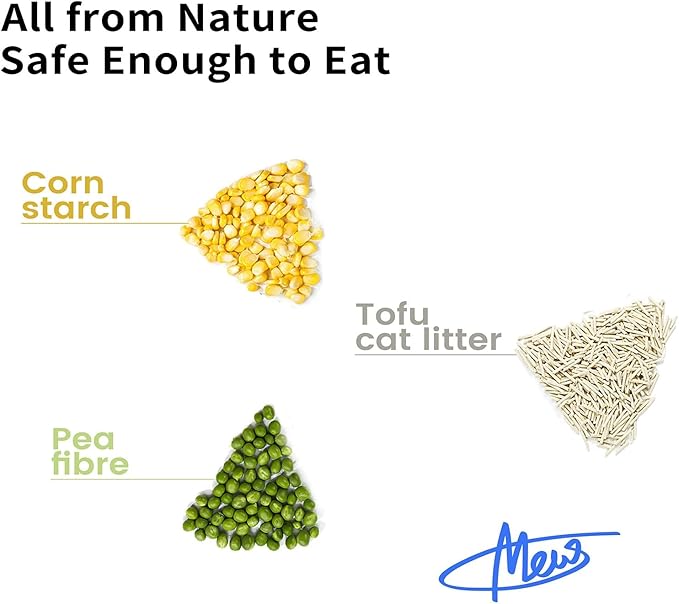 Tofu Cat Litter 45 Lbs, Dr. PawPaw Clumping Cat Litter, Honeysuckle Scent, Dust-Free Keep Kitty Tidy, Superior Odor Control Keep Step Fresh