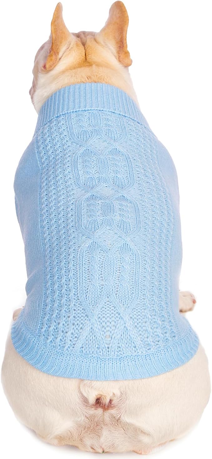 Stretchy Cat Sweater - 17 Colors & 6 Sizes | Snug Winter-Ready Knit for Boy/Girl Cats & Kittens(Blue, X-Large)