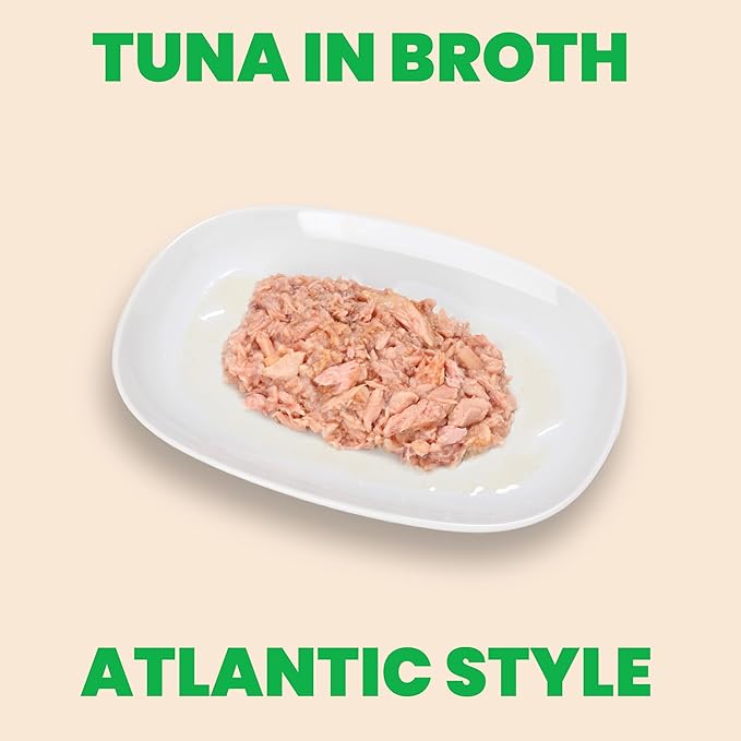 almo nature HQS Natural Wet Cat Food Tuna in Broth Atlantic Style, Grain-Free, 2.47 oz (Pack of 24)