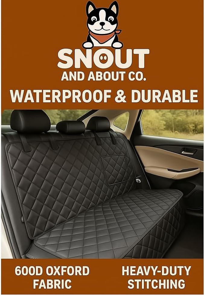Snout & About Co. Deluxe Dog Car Seat - Secure and Cozy Travel Seat for Pets with Reinforced Safety Features